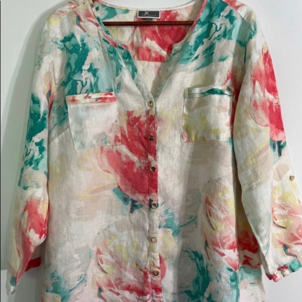 JM collection linen top size 16